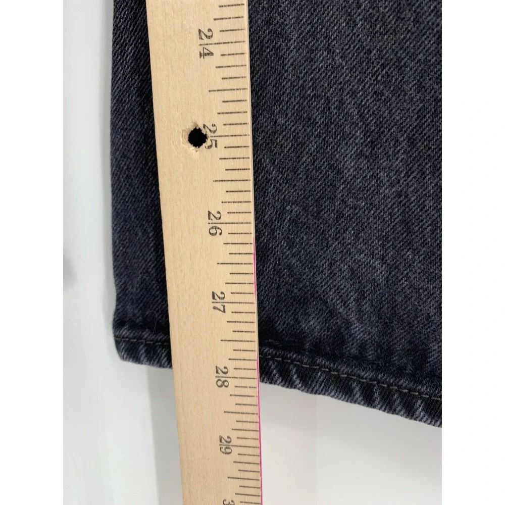 Levis 501 Jeans Mens 36x28 Black Straight Leg Button Fly Fade (Tag 36x30)